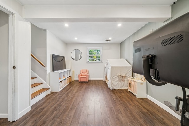 425 Sandy Dr, Shaler, PA 15116 - game room featuring wood finished floors and recessed lighting