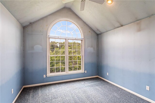 246 Johnston Rd, Bentleyville, PA 15314 - carpeted spare room featuring vaulted ceiling and ceiling fan