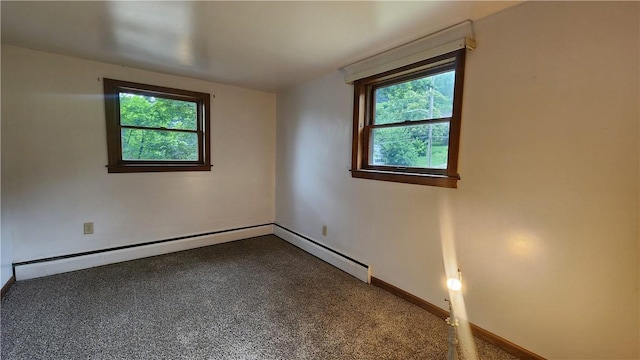 1008 Wallace St, Vandergrift Wml, PA 15690 - empty room featuring a baseboard heating unit and carpet floors