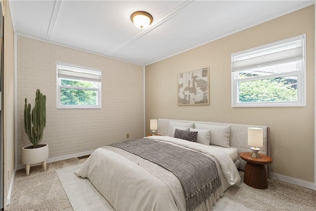 1072 Aetna Dr, Wayne Twp Law, PA 16117 - bedroom featuring carpet floors and brick wall