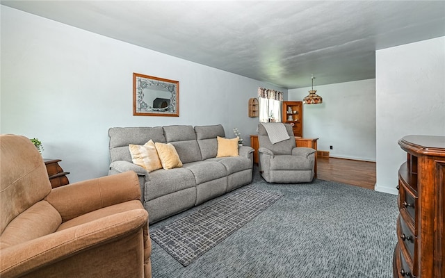 105 Hilltop Cir, Shaler, PA 15116 - living area with carpet and wood finished floors