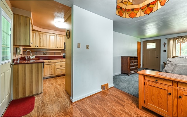 105 Hilltop Cir, Shaler, PA 15116 - kitchen with open floor plan and light wood-style flooring