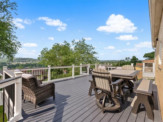 1713 Buchanan Ext, Aliquippa, PA 15001 - wooden deck featuring outdoor dining area