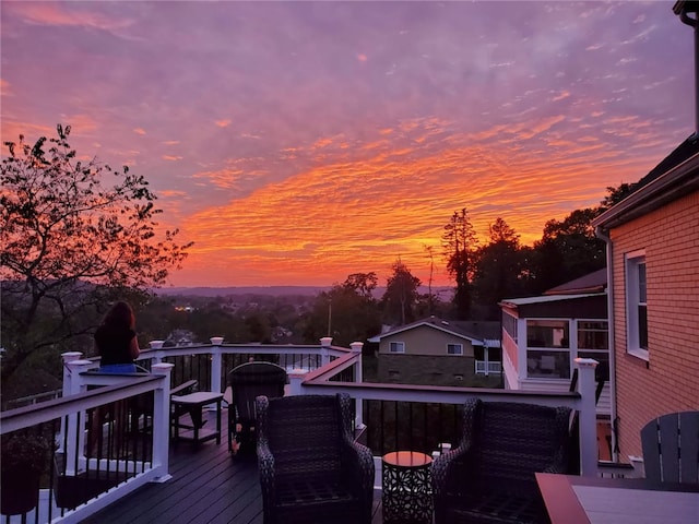 1713 Buchanan Ext, Aliquippa, PA 15001 - view of deck at dusk