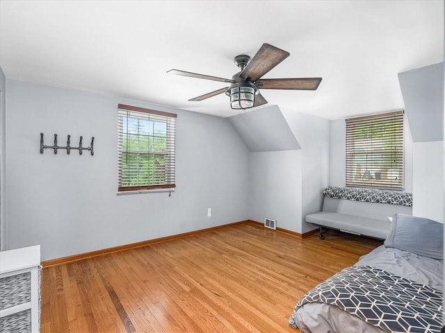 1713 Buchanan Ext, Aliquippa, PA 15001 - bedroom with light wood finished floors, lofted ceiling, and ceiling fan
