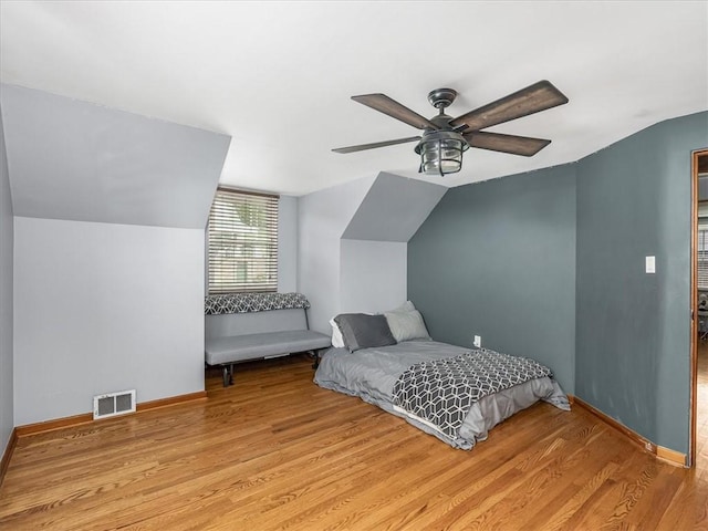1713 Buchanan Ext, Aliquippa, PA 15001 - bedroom featuring wood finished floors, vaulted ceiling, and ceiling fan