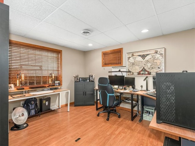 1713 Buchanan Ext, Aliquippa, PA 15001 - home office featuring wood finished floors, recessed lighting, and a paneled ceiling