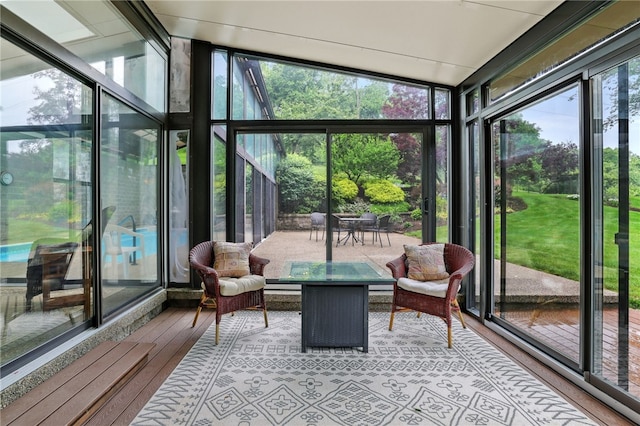 2370 Morrow Rd, Upper St Clair, PA 15241 - sunroom featuring lofted ceiling