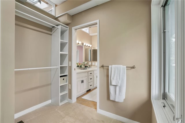 2370 Morrow Rd, Upper St Clair, PA 15241 - spacious closet with light colored carpet and a sink
