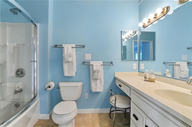 2370 Morrow Rd, Upper St Clair, PA 15241 - bathroom featuring vanity and bath / shower combo with glass door