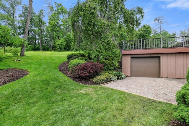 2370 Morrow Rd, Upper St Clair, PA 15241 - view of grassy yard featuring a garage and decorative driveway