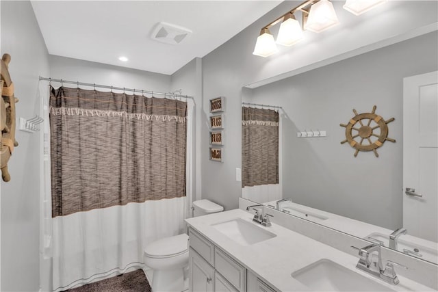 205 Regency Dr, North Strabane, PA 15330 - full bathroom featuring toilet and double vanity