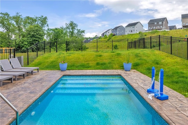 205 Regency Dr, North Strabane, PA 15330 - view of swimming pool with a fenced backyard, a patio area, and a residential view