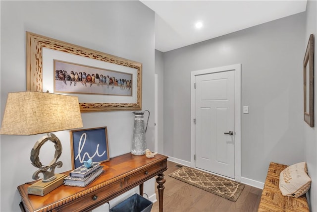 205 Regency Dr, North Strabane, PA 15330 - foyer entrance featuring wood finished floors and baseboards