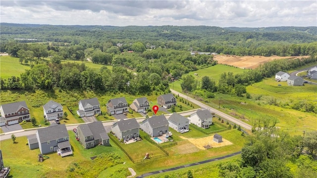 205 Regency Dr, North Strabane, PA 15330 - aerial perspective of suburban area featuring a heavily wooded area
