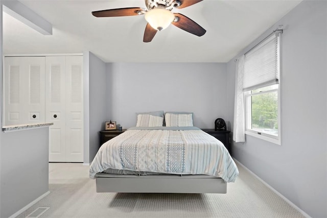 410 Redrome Cir E, South Fayette, PA 15017 - carpeted bedroom with a ceiling fan and a closet
