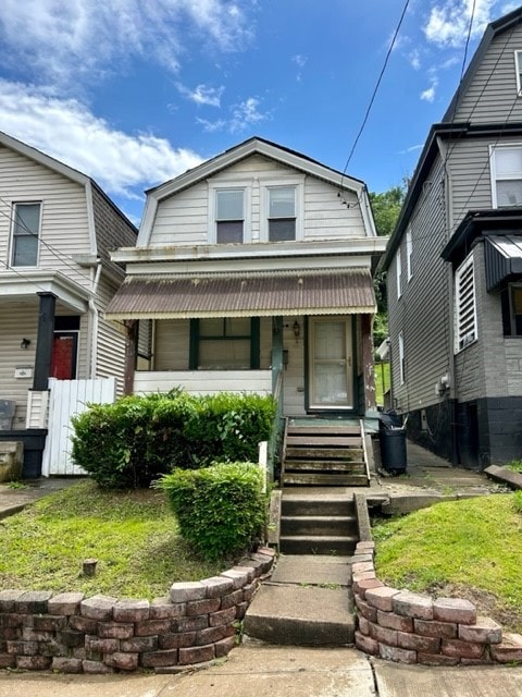 2618 Salisbury St, South Side, PA 15210 - view of front of home featuring a gambrel roof and a porch