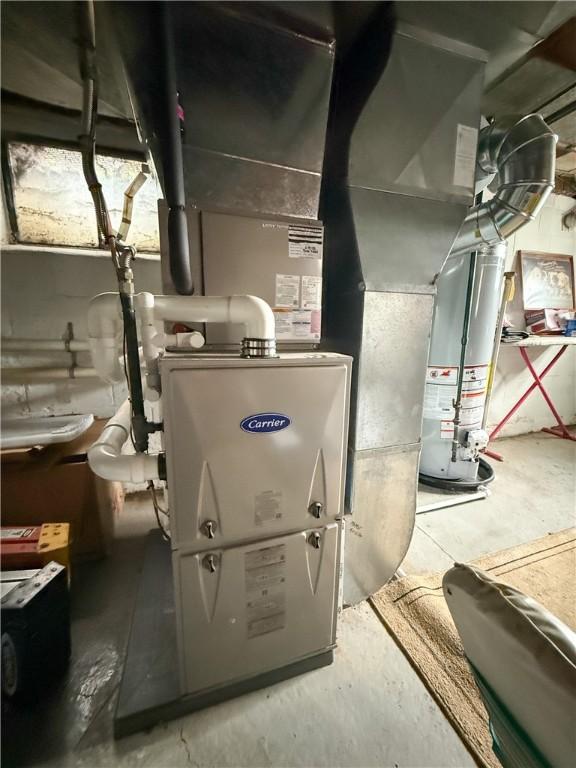 1320 Main St, Bridgeville, PA 15017 - utility room with gas water heater