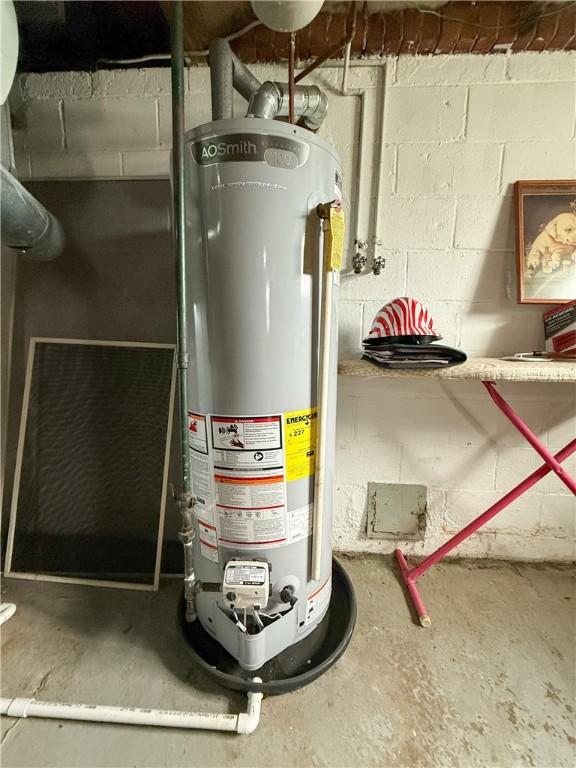 1320 Main St, Bridgeville, PA 15017 - utility room featuring gas water heater