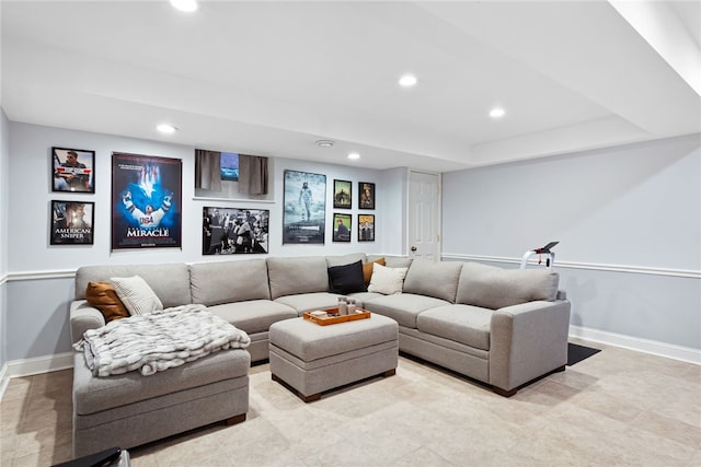 625 S Aiken Ave, Shadyside, PA 15232 - living area featuring recessed lighting and a raised ceiling
