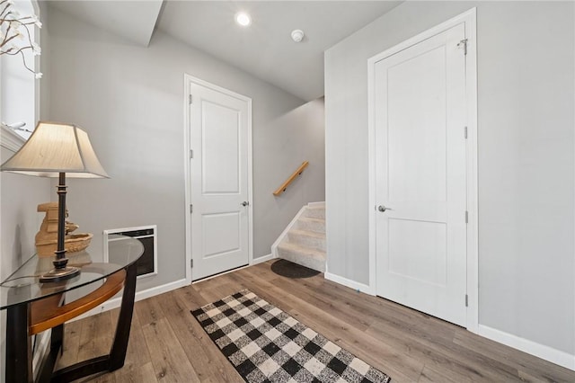 1431 Hastings Cres, South Fayette, PA 15017 - foyer entrance featuring wood finished floors, stairs, and recessed lighting