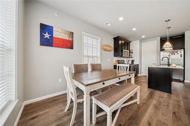 1431 Hastings Cres, South Fayette, PA 15017 - dining room featuring wood finished floors and recessed lighting