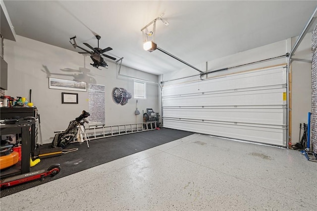 1431 Hastings Cres, South Fayette, PA 15017 - garage with a garage door opener and ceiling fan