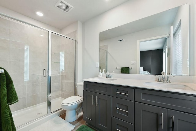 1408 Commons Ln, South Fayette, PA 15017 - full bath with double vanity, connected bathroom, and a shower stall
