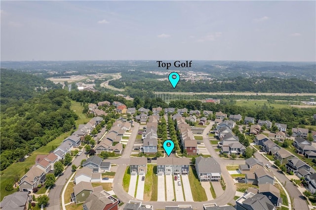 1408 Commons Ln, South Fayette, PA 15017 - aerial view of property and surrounding area with nearby suburban area