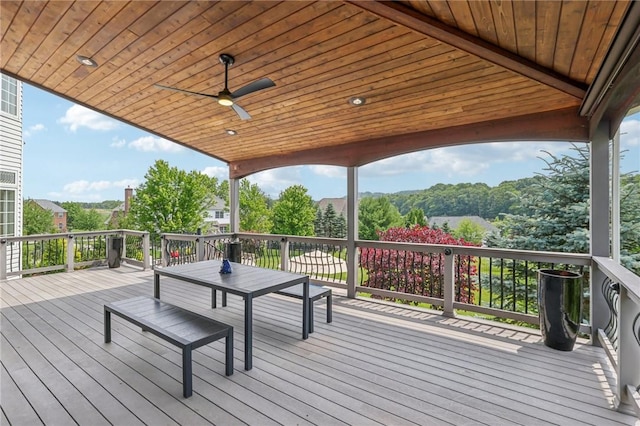 203 Cashmere Ct, Cranberry Twp, PA 16066 - deck featuring ceiling fan