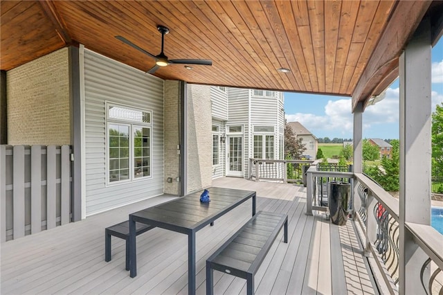 203 Cashmere Ct, Cranberry Twp, PA 16066 - deck featuring ceiling fan
