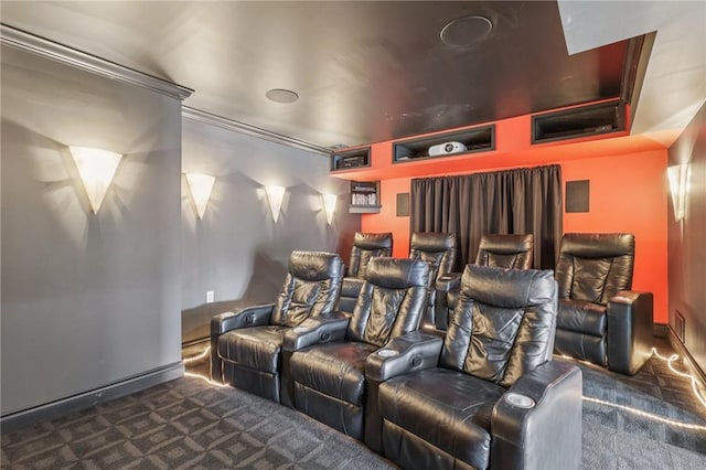 203 Cashmere Ct, Cranberry Twp, PA 16066 - carpeted home theater room featuring baseboards