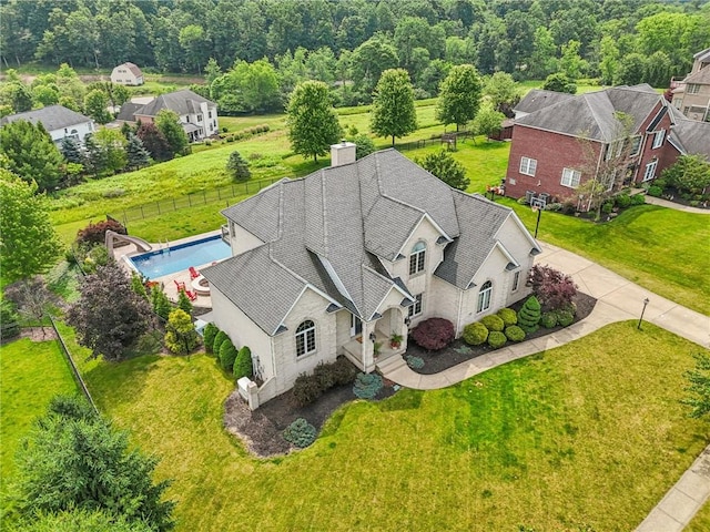 203 Cashmere Ct, Cranberry Twp, PA 16066 - aerial view of property and surrounding area featuring a pool