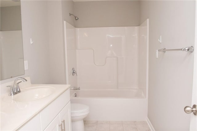 132 Hidden Acres Dr, Forward Twp, PA 16033 - full bathroom with vanity, bathing tub / shower combination, and tile patterned flooring