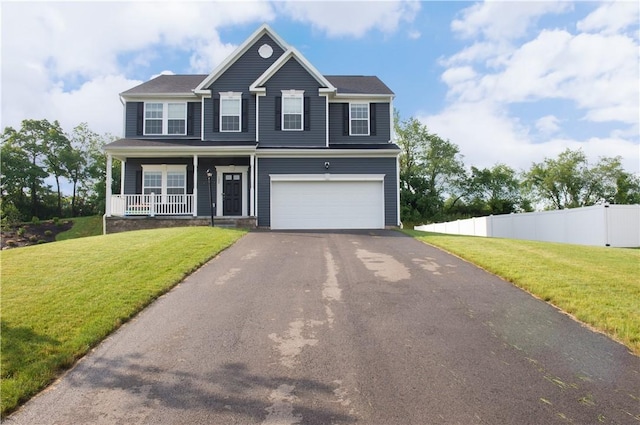 132 Hidden Acres Dr, Forward Twp, PA 16033 - view of front of home featuring driveway, a garage, and covered porch