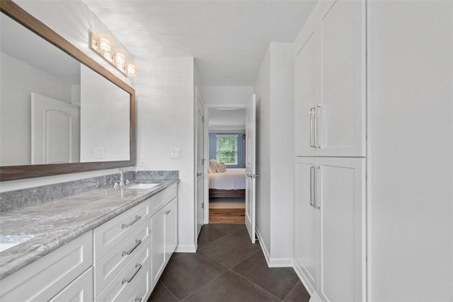 116 Bunker Hill Dr, Peters Twp, PA 15317 - bathroom with double vanity, connected bathroom, and tile patterned floors