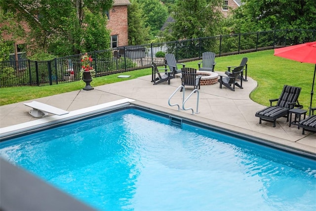 116 Bunker Hill Dr, Peters Twp, PA 15317 - view of pool with an outdoor fire pit and a patio