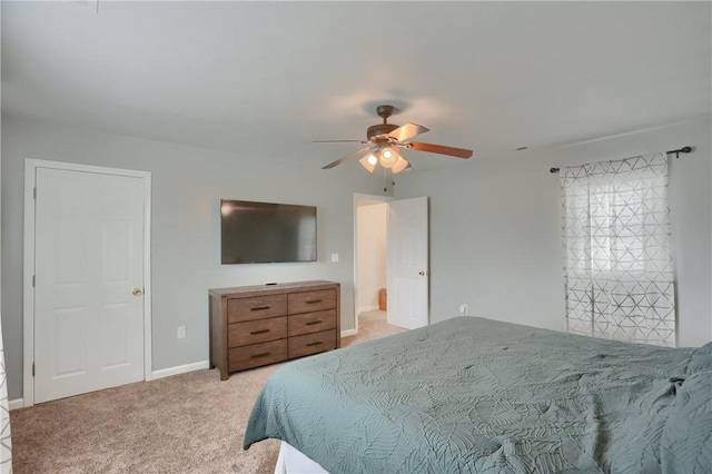 1707 Cosmos St, Lincoln Place, PA 15207 - bedroom with light carpet and a ceiling fan