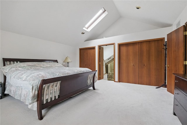 1 Quail Hill Rd, Fox Chapel, PA 15238 - bedroom featuring lofted ceiling, a skylight, and carpet floors