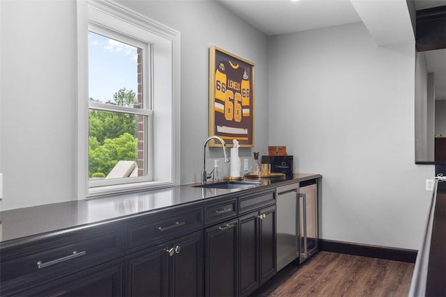 306 Hedgerow Dr, Peters Twp, PA 15367 - kitchen featuring dark cabinetry and dark wood-type flooring