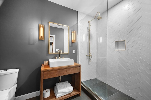 306 Hedgerow Dr, Peters Twp, PA 15367 - bathroom with walk in shower and vanity