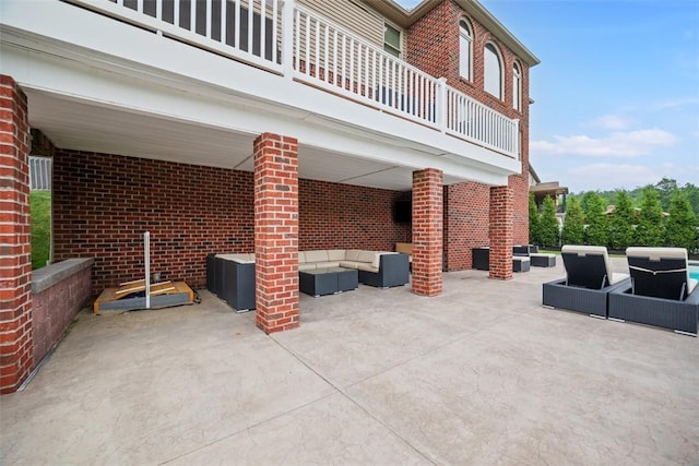 306 Hedgerow Dr, Peters Twp, PA 15367 - patio / terrace with an outdoor living space and a patio area