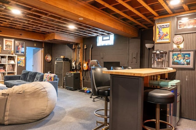 8 Windycrest Dr, Patterson Twp, PA 15010 - bar area featuring carpet