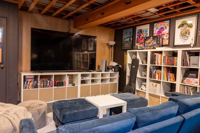 8 Windycrest Dr, Patterson Twp, PA 15010 - living room featuring wooden walls