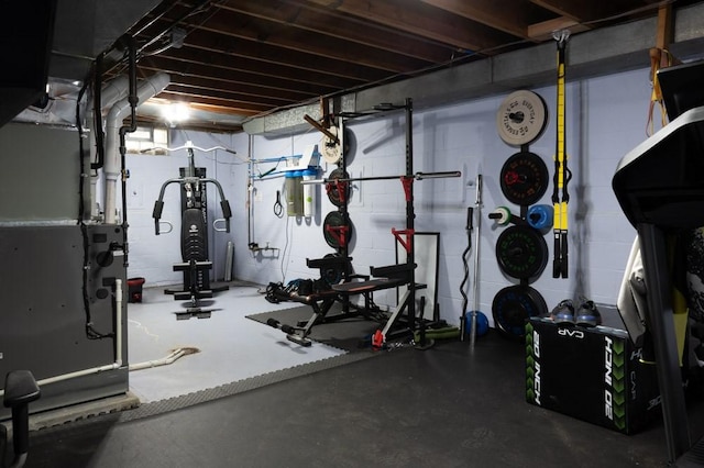 8 Windycrest Dr, Patterson Twp, PA 15010 - workout area featuring heating unit