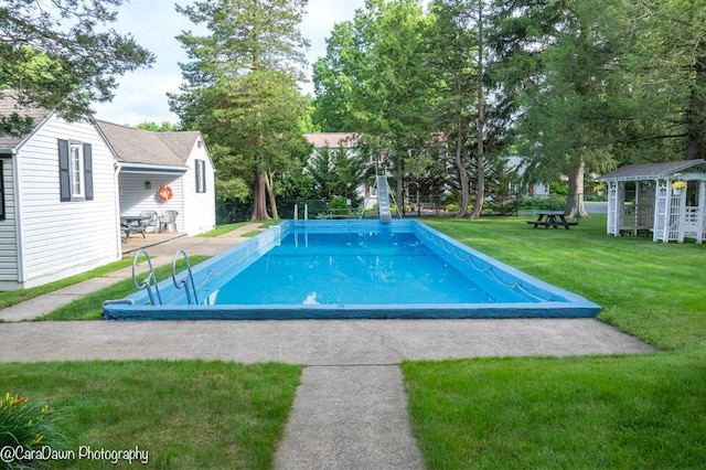 8 Windycrest Dr, Patterson Twp, PA 15010 - outdoor pool featuring a lawn