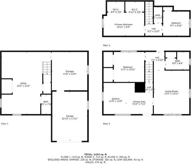 1558 Jackson St, Aliquippa, PA 15001 - view of floor plan / room layout