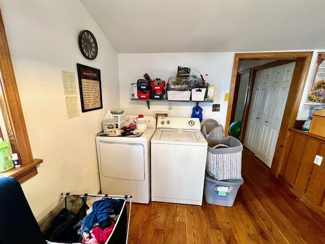 13478 Old Lake Rd Unit 63, Springfield, PA 16411 - laundry area with independent washer and dryer and wood finished floors