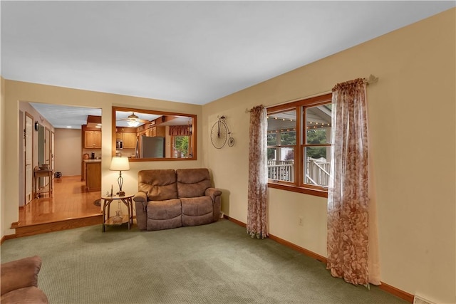 108 Birchwood Way, Penn Twp Wml, PA 15642 - living room with carpet floors and ceiling fan