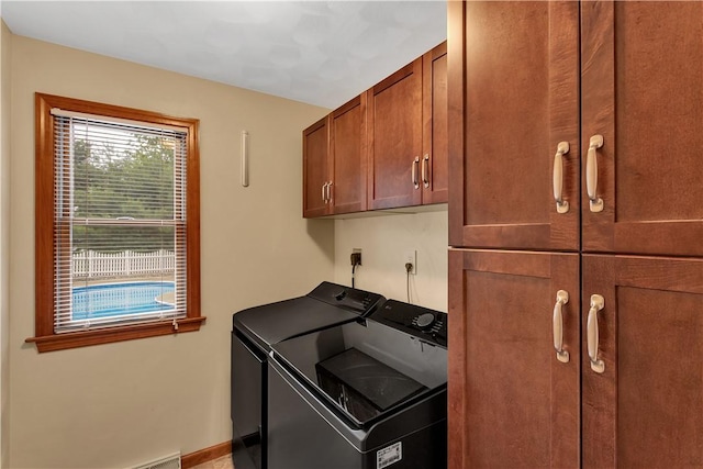 108 Birchwood Way, Penn Twp Wml, PA 15642 - laundry area featuring cabinet space and washer and dryer